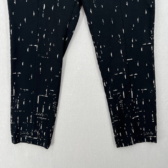 NARCISO RODRIGUEZ Pants Womens 46 Black Pattern Slim fit Tapered Legging Ankle - Picture 7 of 16